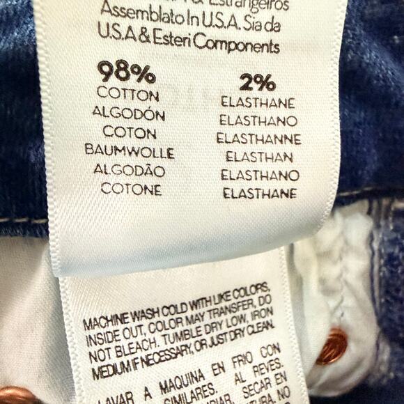 Mother Looker Ankle Fray Jeans Double Time Distressed Stretch Raw Hem Size 27 - Picture 10 of 13